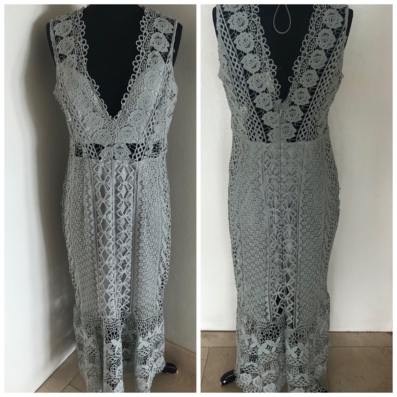 Soieblu Dresses & Skirts - 🔴Lace awesome midi dress light teal size large